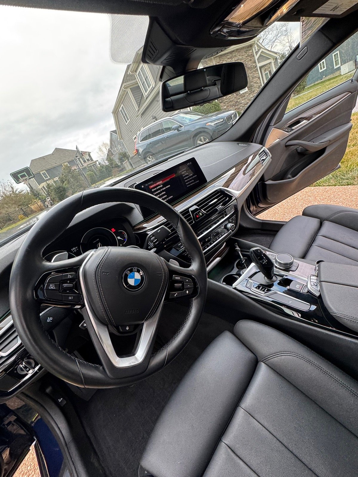 Detailed BMW interior with conditioned leather and a clean dash